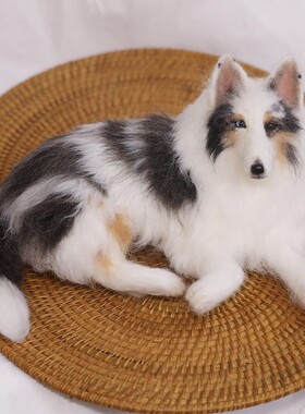 羊毛毡仿真宠物定制松狮小狗模型摆件装饰挂件戳戳乐手工DIY礼物