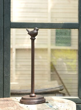 铸铁小鸟纸巾架厨房装饰摆件桌面收纳架子花园杂货新品