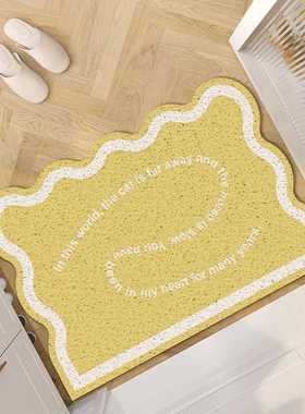 北欧耐磨现代可可垫垫简约入户门丝裁剪冲洗脚垫圈地耐脏家用