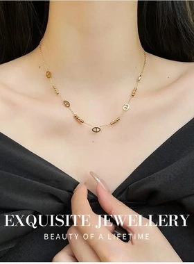 简约气质钛钢猪鼻子项链小众轻奢百搭高级感锁骨链毛衣链女配饰