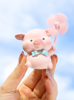 动物风车家居摆件办公桌面解压卡通公仔树脂工艺品潮玩小摆设玩偶