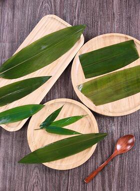 新鲜小竹叶摆盘粽叶装饰刺身摆盘叶子酒店摆盘装饰花草日料寿司