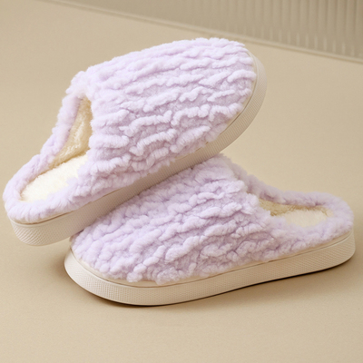 踩屎感棉拖鞋女士冬天毛绒可爱情侣居家室内加绒保暖秋冬季拖鞋男