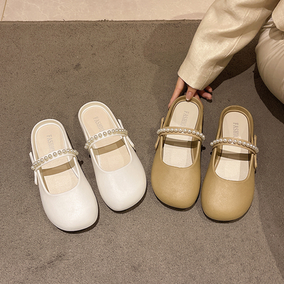 2025新款复古包头软底懒人单鞋