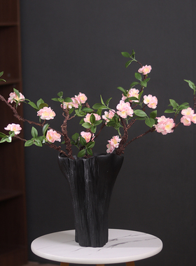 中式仿树桩花器花插大花瓶家居装饰摆件餐桌摆设花瓶