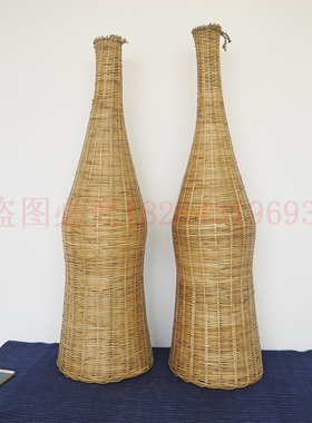 民俗老物件老蓑衣老鱼篓鱼具捕鱼工具怀旧复古收藏杂项旧鱼船
