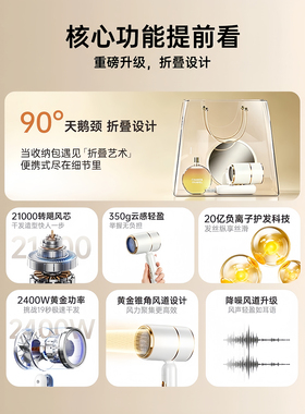 德国可折叠吹风机家用宿舍电吹风