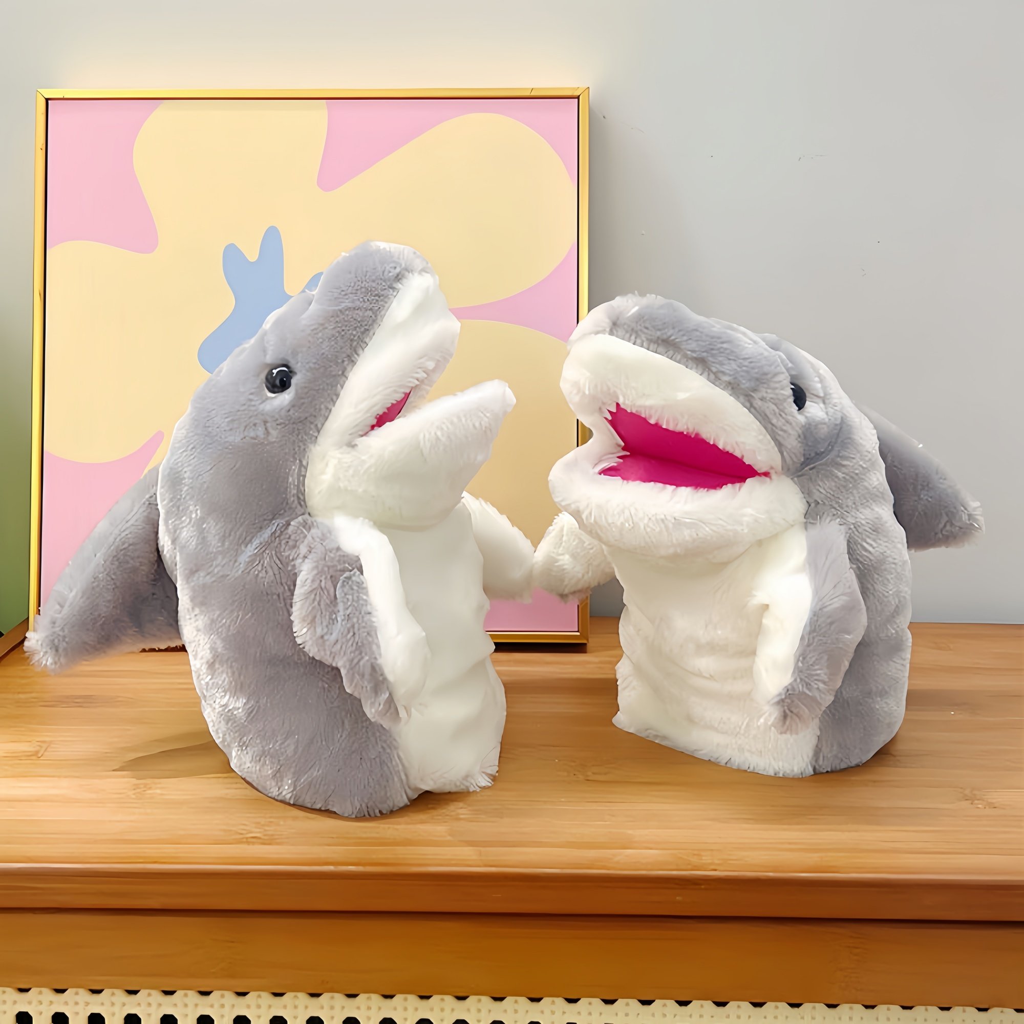 小鲨鱼手偶手套玩偶公仔可张嘴娃娃动嘴整蛊毛绒玩具奇葩生日礼物,淘宝优惠券,粉丝福利购,淘宝优惠卷