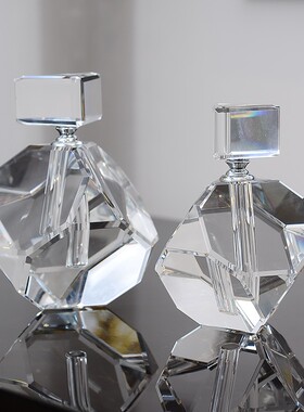 欧式水晶玻璃香水瓶摆件 样板房摆件酒柜梳妆台香水瓶装饰品摆件