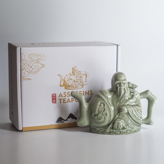 Yaozhou porcelain inverted Liuzhujieying fair cup with two hearts mandarin duck pot three-piece set six-piece gift box Shaanxi characteristics