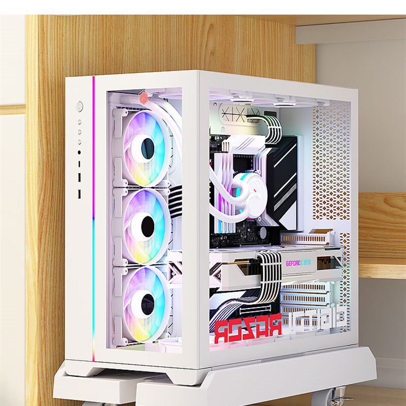 Desktop computer host bracket sea view room chassis base removable bracket home office under desk elevated rack