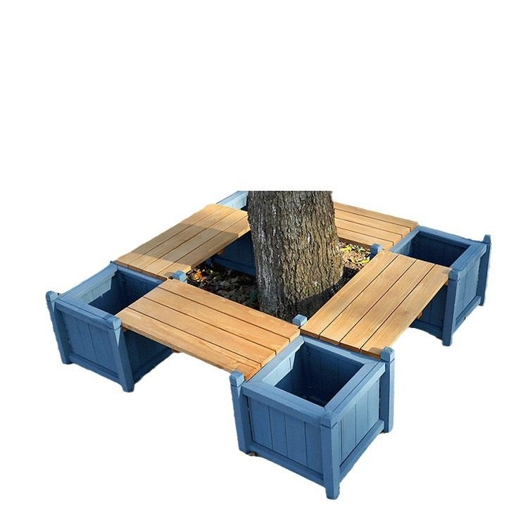 户外防腐木花箱椅组合实木绿植花盆室外坐凳座椅广场围树种植花槽,淘宝优惠券,粉丝福利购,淘宝优惠卷