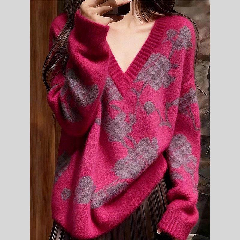 慵懒风V领针织毛衣女2026今年流行巨好看新款高级感长袖内搭上衣,淘宝优惠券,粉丝福利购,淘宝优惠卷