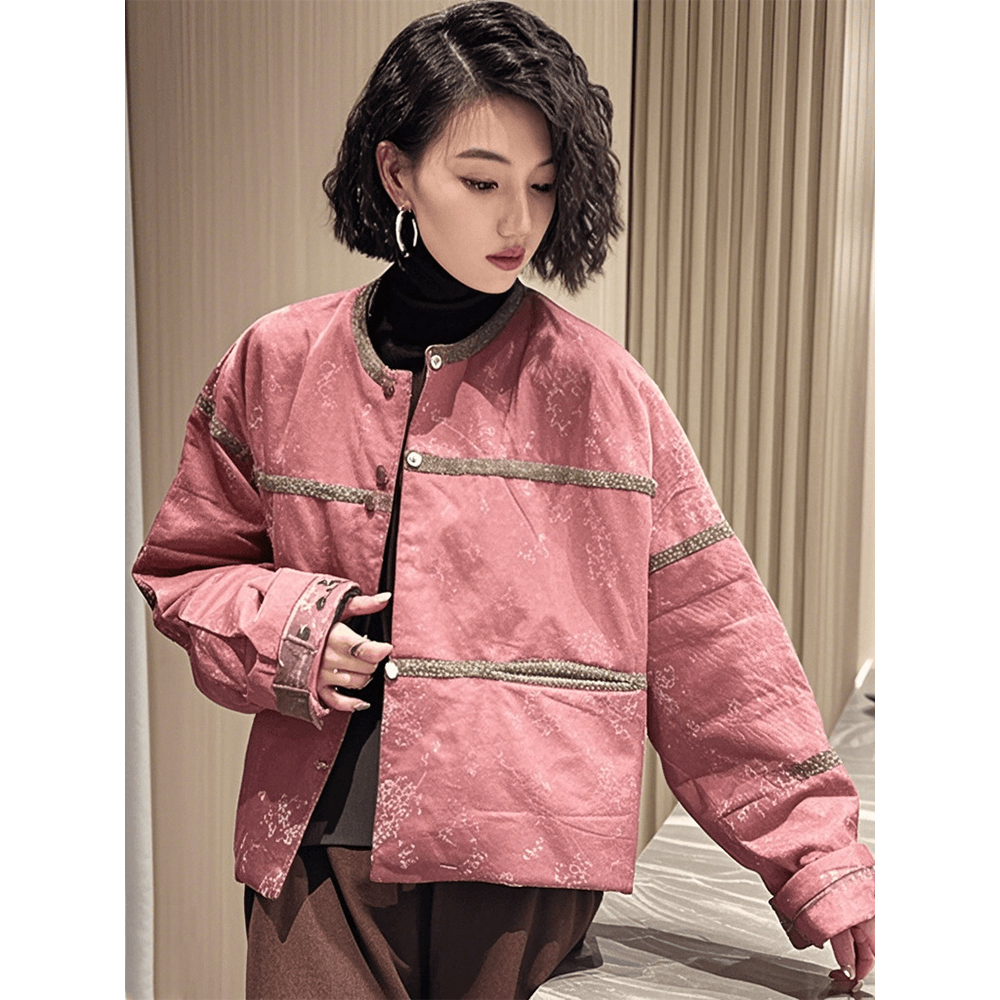 禅意新中式女装国风外套女冬季2025新款爆款加厚小香风棉服上衣女,淘宝优惠券,粉丝福利购,淘宝优惠卷