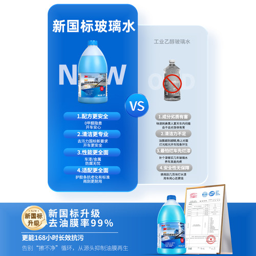 3M汽车玻璃水强力去污去油膜虫胶保养车用专用乙醇四季浓缩雨刮液 - 图2