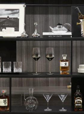 现代简约样板间酒柜软装搭配售楼处客厅柜酒杯酒具装饰品摆件
