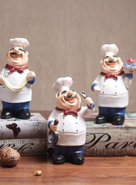 厨师摆件咖啡厅陈设西餐厅摆设饭店蛋糕店装饰品欧式玄关厨房酒柜