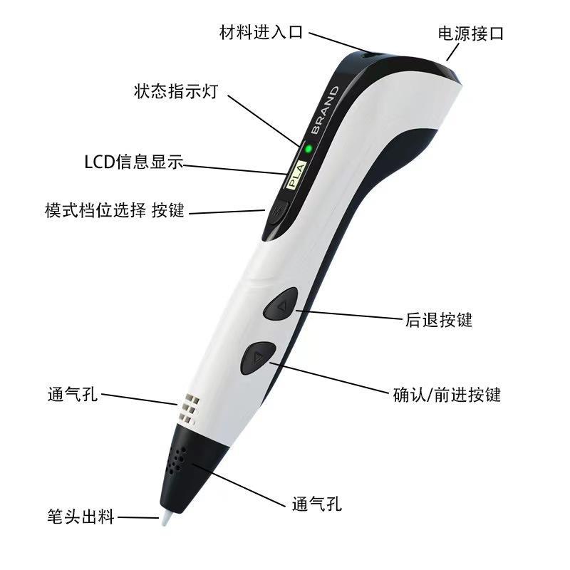 热销升级3d打印笔绘画笔立体涂鸦常温PLA三D笔耗材多功能学生培训 - 图2