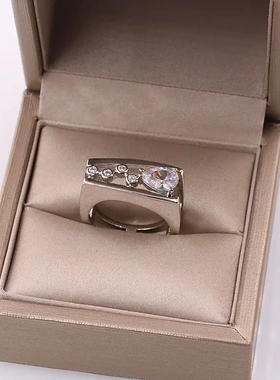 欧美新的永恒戒指锆石银色订婚结婚戒指女士男士bijoux派对女性