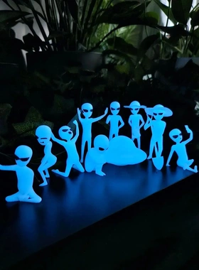 树脂外星人挂件树脂花园摆件侏儒小矮人工艺品圣诞花园摆件