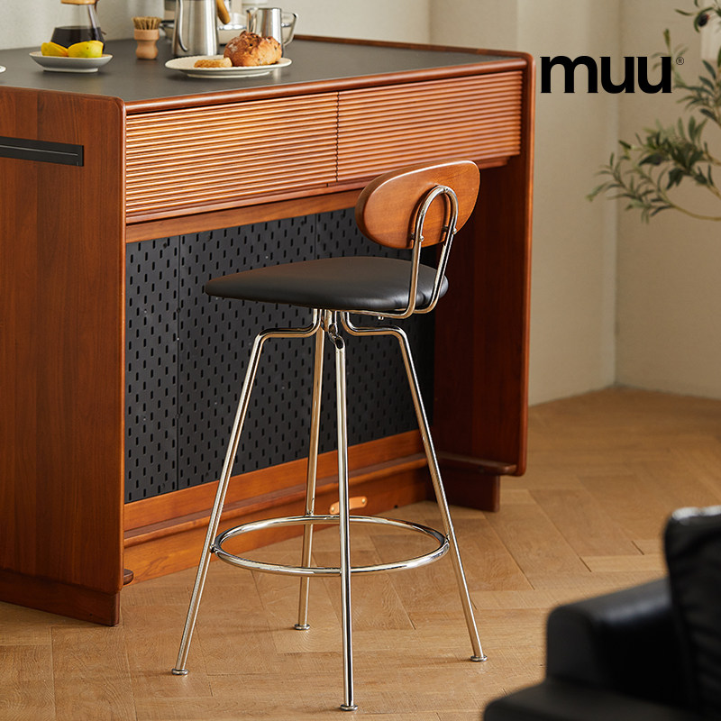 出乎生活叙旧吧台椅家用靠背高脚凳子北欧黄杨木小户型简约高椅子,淘宝优惠券,粉丝福利购,淘宝优惠卷