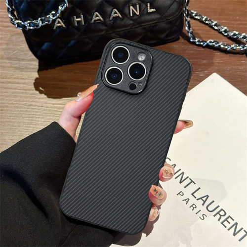 适用三星S24FE手机壳S25Ultra商务S30Plus碳纤维S20凯夫拉GalaxyS22+皮质s23FE男女5G小众s21时尚防摔通用壳 - 图0