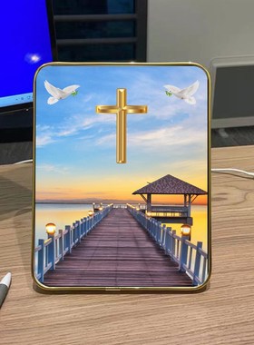 十字架相框入户玄关摆件电视柜摆台乔迁新居生日礼物卧室餐桌装饰