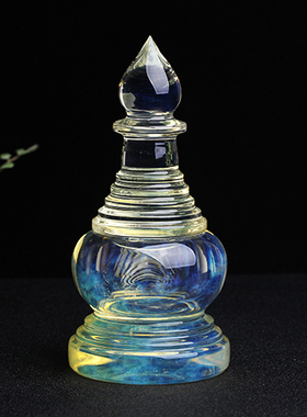 天然白水晶舍利塔 手工制作佛塔摆件装藏舍利子瓶子嘎乌盒 水晶塔