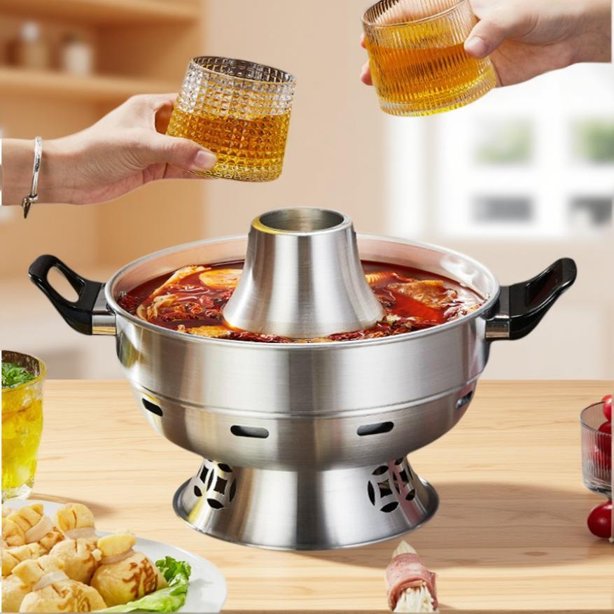 万州小火锅商用鲜烧牛肉锅环保油铝火锅郭场鸡专用肥肠市井小火锅 - 图1