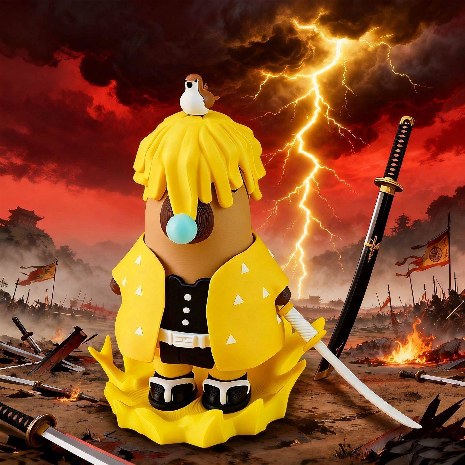 幽魂善逸系列初号机系列3d打印磁吸手办卡皮巴拉高达矮达鬼灭之刃 - 图1