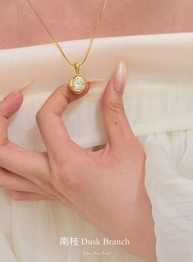 金色蛇骨链泡泡钻项链女配饰秋冬