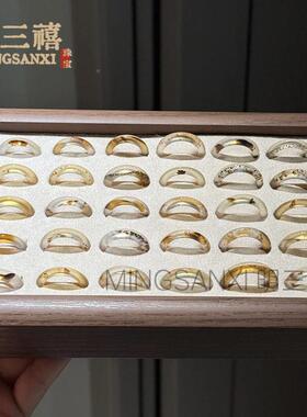 天然冰种天马然玛瑙素戒指女玉髓花料白MSX-T5R9月光石圈细戒宽戒