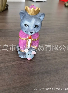 新品猫咪树脂工艺品动物摆件万圣诞节礼物家居装饰品桌面摆件