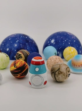 新品星球太阳宇宙模型塑料宇航员树脂工艺品摆件创意星空宇宙