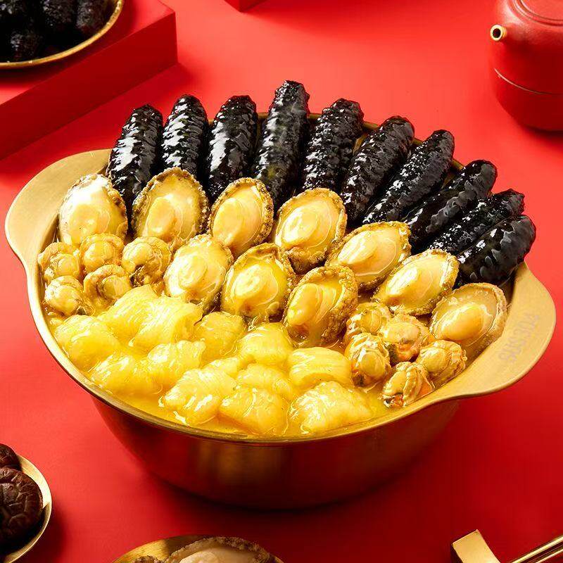 送礼佛跳墙加热即食海参鲍鱼海鲜大盘菜金汤底预制菜年货礼盒家宴