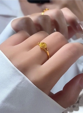 新中式福字戒指女小众民族风气质食指戒通勤新款时尚百搭手饰