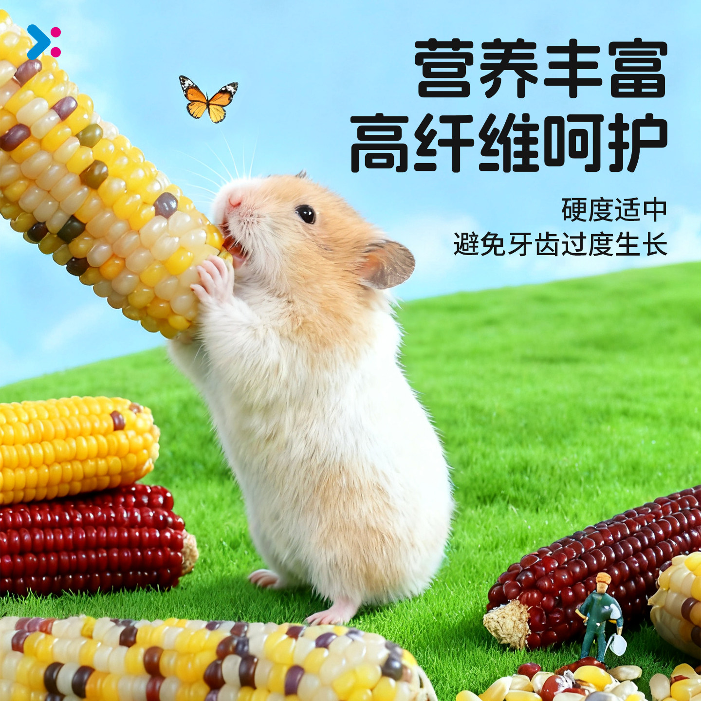 炫耀仓鼠零食小玉米磨牙棒粮食金丝熊营养花枝鼠造景生活用品兔子,淘宝优惠券,粉丝福利购,淘宝优惠卷