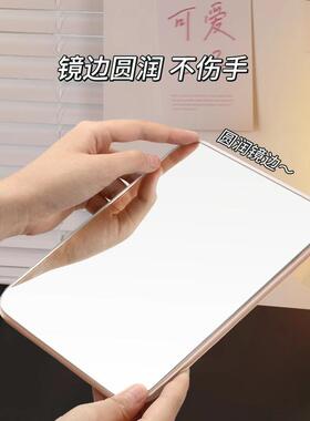 镜子学生宿舍可爱桌面台式可立办公室小便携家用女高清折叠化妆镜