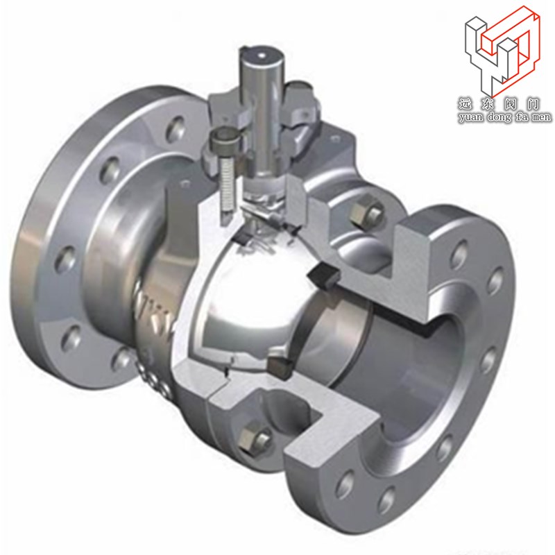 Q41H-16C铸钢法兰金属硬密封球阀DN20 25 32 40 50 65 80 100 - 图0