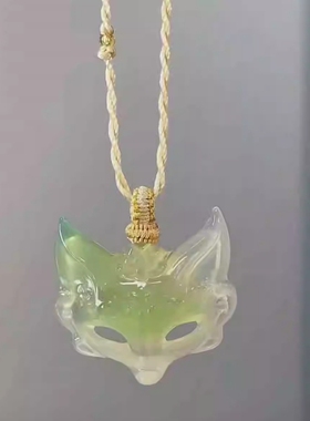 灵狐面具项链国风编织情侣闺蜜狐狸吊坠精美玉面狐小挂件中式颈链