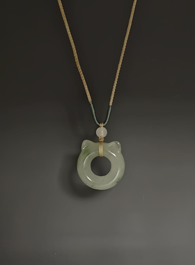 平安扣小狗猫猫项链骨头精美可爱透明吊坠男女情侣礼物送闺蜜配饰