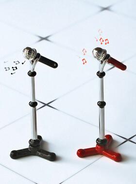 DOLLHOUSE娃娃屋配件DIY手作微缩音乐场景道具仿真迷你麦克风模型
