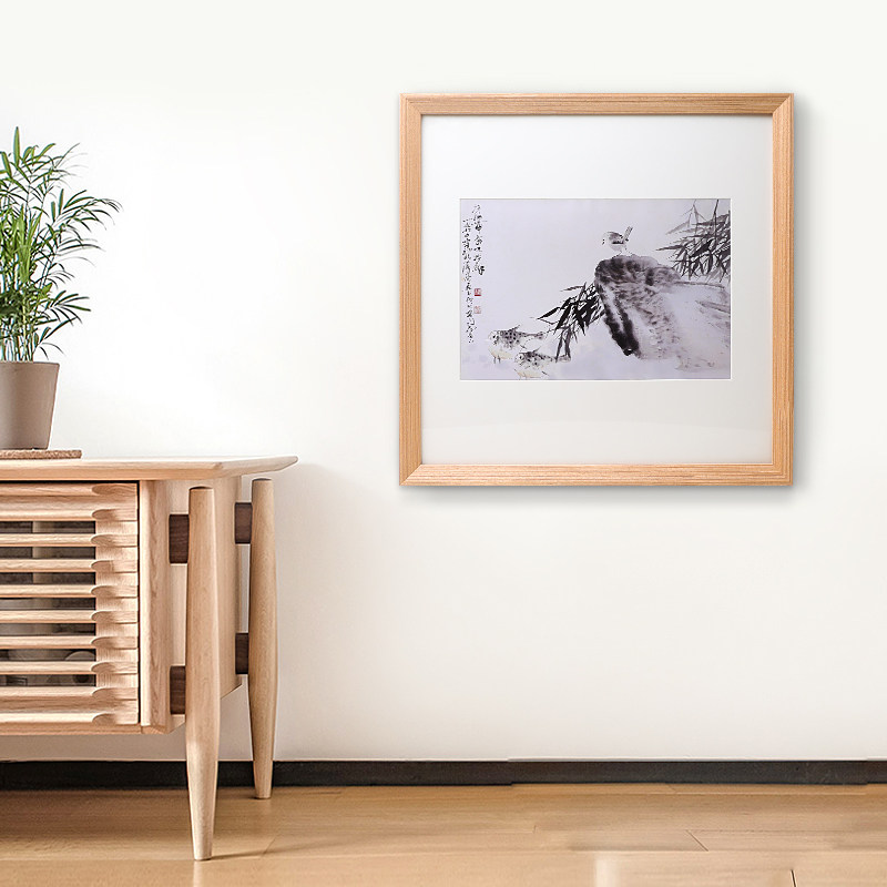 正方形相框挂墙画框装裱4040水墨国画实M木简约外框定制任意尺,淘宝优惠券,粉丝福利购,淘宝优惠卷