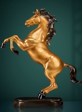 黄铜马到成功摆件黄铜p工艺品马毕业季送老师礼品装饰铜马办公室