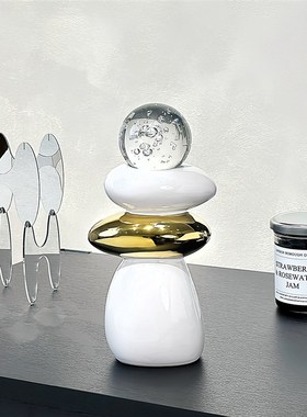 高级感时来运转书房桌面开业礼物摆件H办公室玄关客厅电视柜装饰