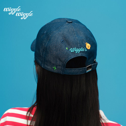 wigglewiggle25年秋季新款logo韩系情侣鸭舌帽休闲牛仔复古棒球帽 - 图3