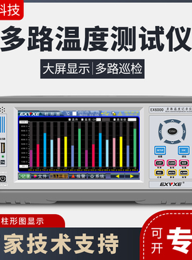 意力EX6000多路温度测试仪8~64通道巡检仪温度表无纸记录仪采集仪