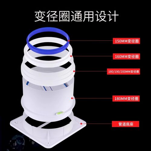 烟道止逆阀抽油烟机止回阀公共烟道厨房卫生间专用防味家用防烟宝-图0