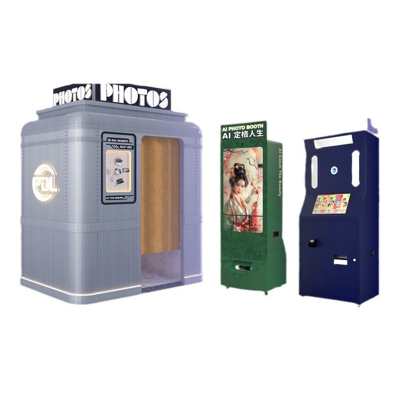 网红照相机馆老式大头贴拍照机俯拍设备无人自助证件照打印一体机,淘宝优惠券,粉丝福利购,淘宝优惠卷