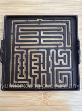 方形篆模香道用品用具纂香粉工具双耳模具苏M工色黄铜9cm多样款式